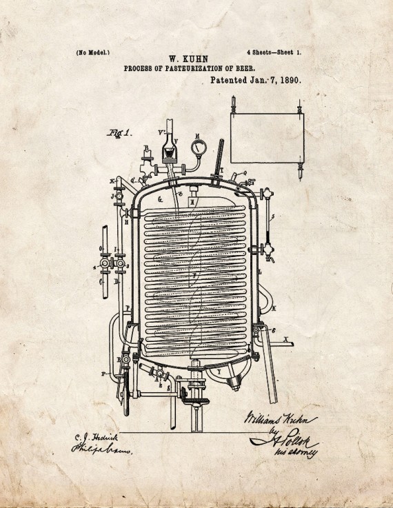 Process Of Pasteurization Of Beer Patent Print