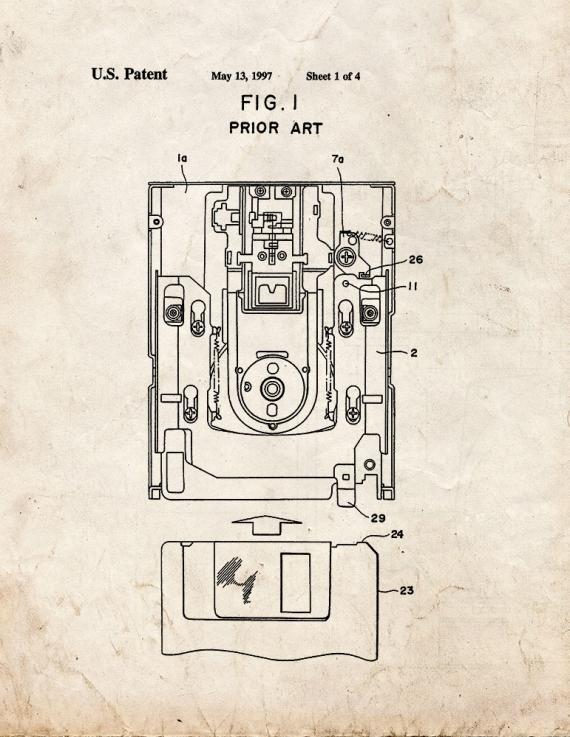 Floppy Disk Patent Print