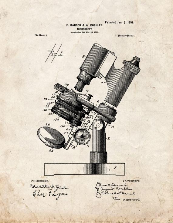 Microscope Patent Print