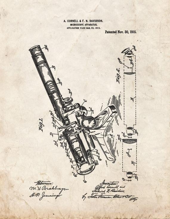 Microscope Patent Print