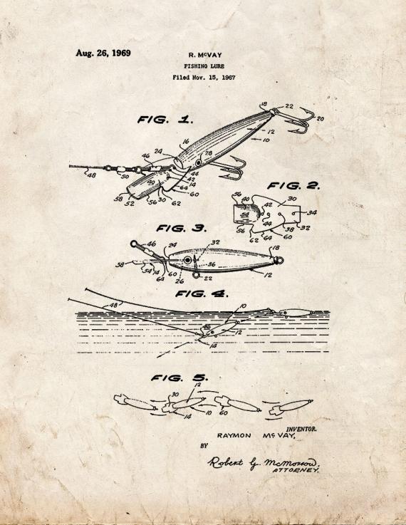 Fishing Lure Patent Print