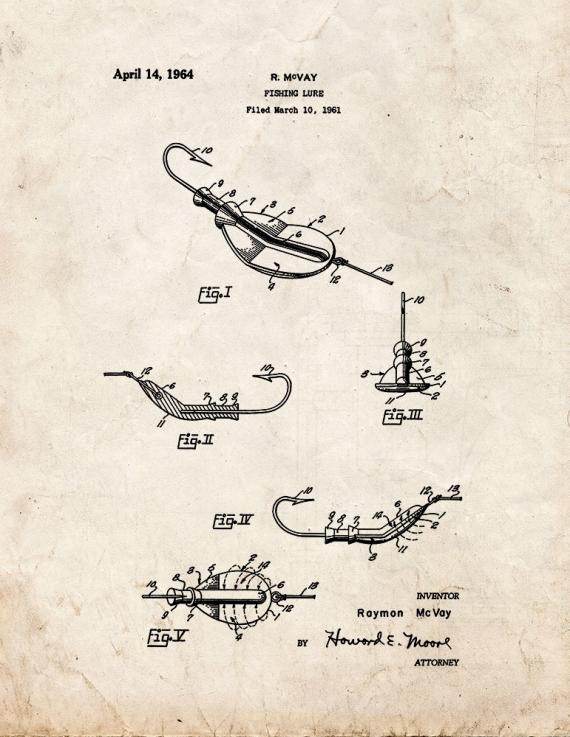 Fishing Lure Patent Print