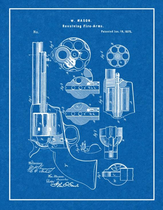 Mason Revolving firearm Patent Print