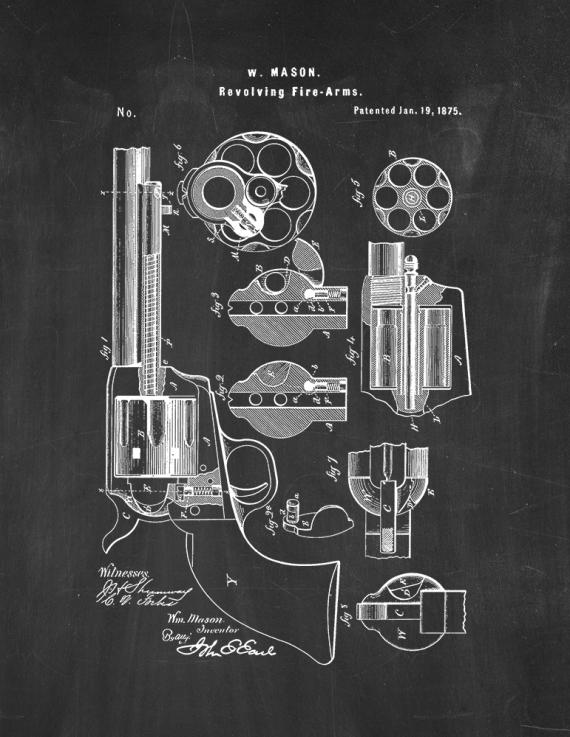 Mason Revolving firearm Patent Print