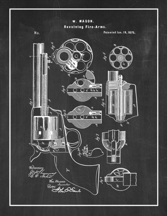 Mason Revolving firearm Patent Print