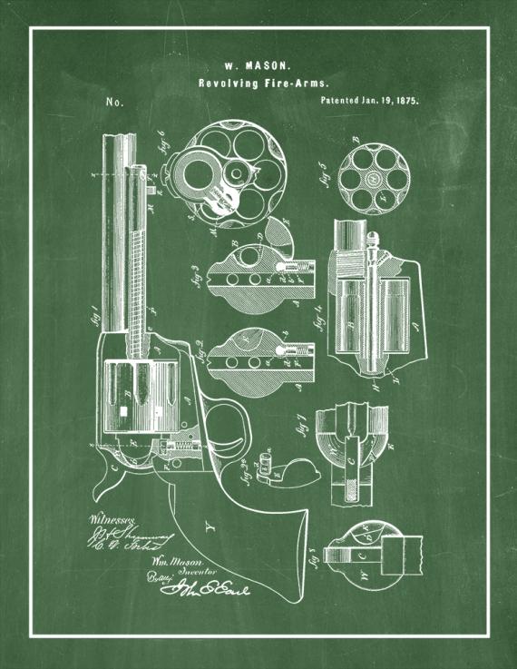 Mason Revolving firearm Patent Print