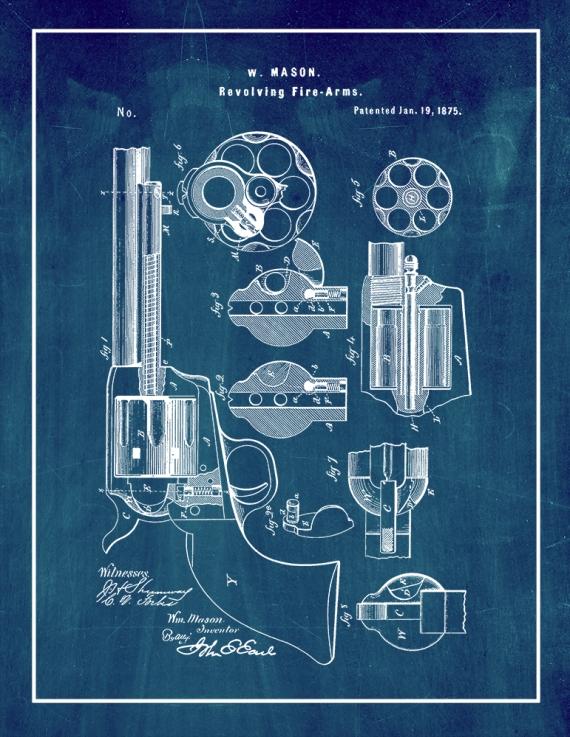 Mason Revolving firearm Patent Print