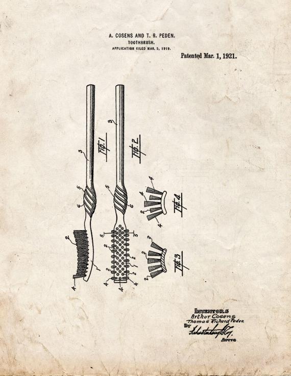 Toothbrush Patent Print