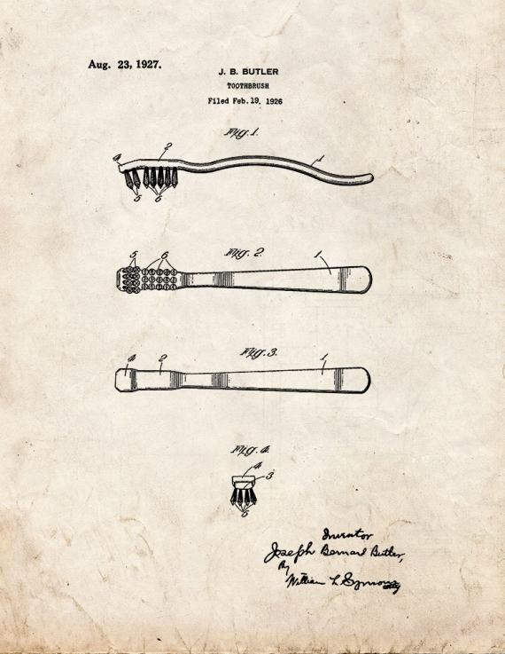 Toothbrush Patent Print