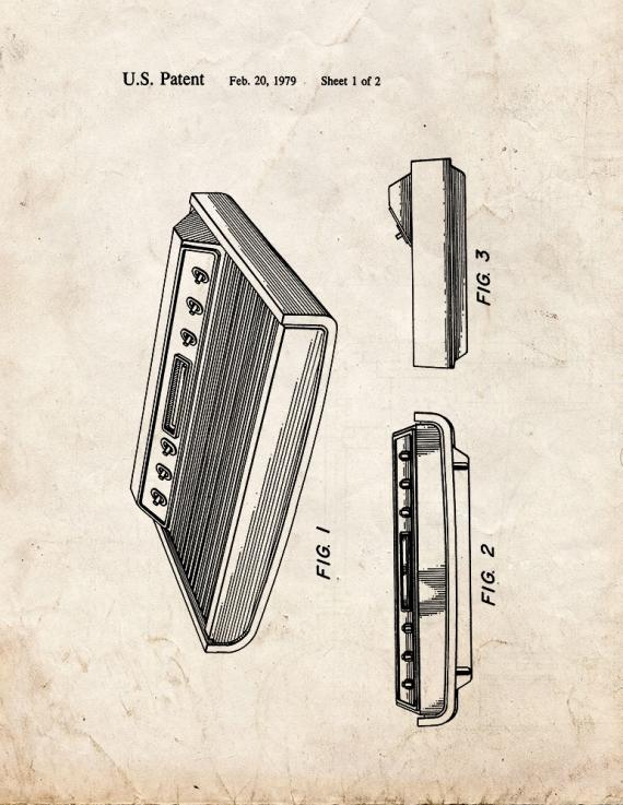 Atari 2600 Game Console Patent Print