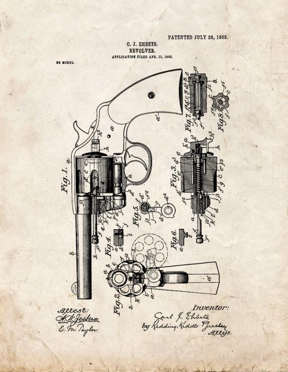 Revolver Patent Print