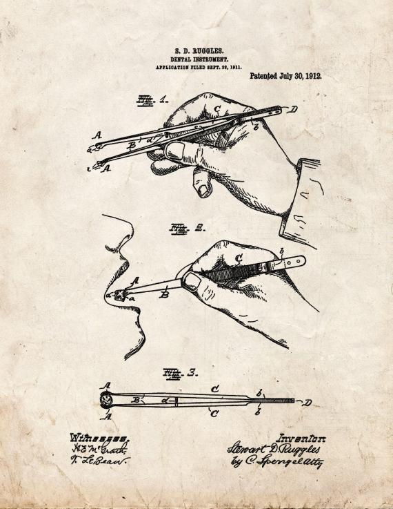 Dental Instrument Patent Print