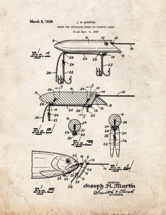 Fishing Lure Patent Print