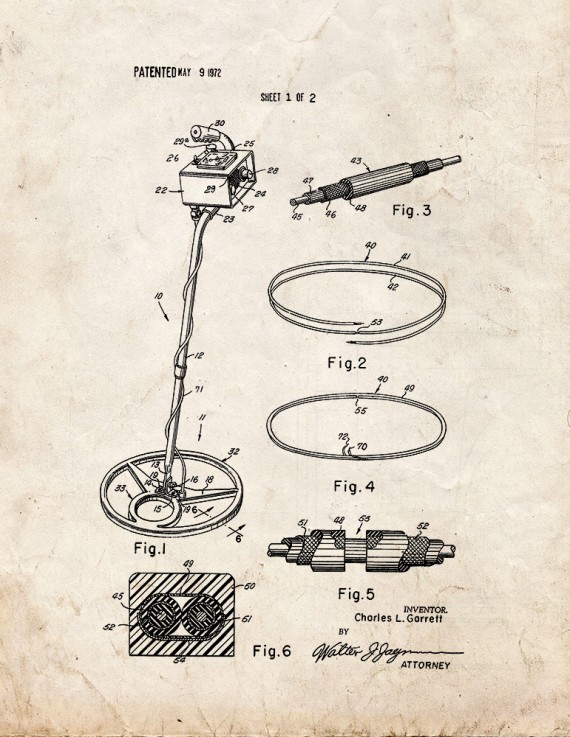 Metal Detector Patent Print