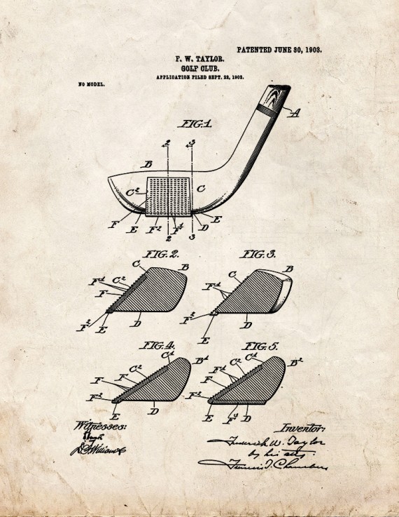 Golf Club Patent Print