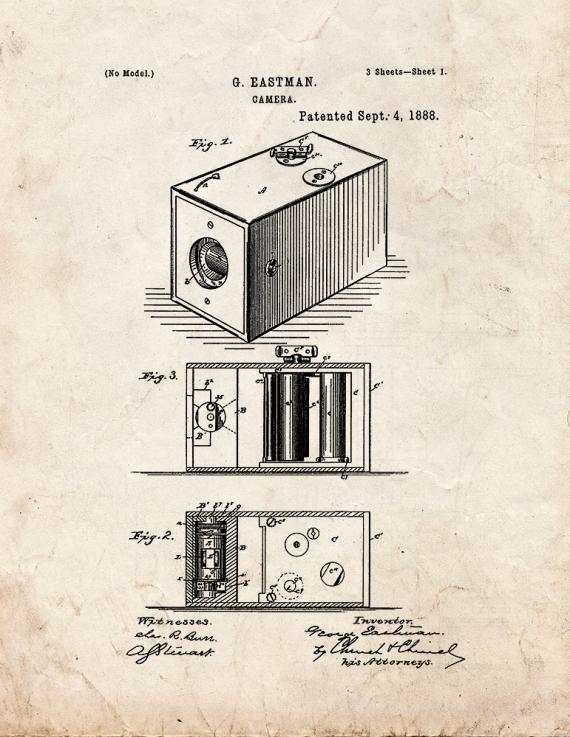 Eastman Camera Patent Print