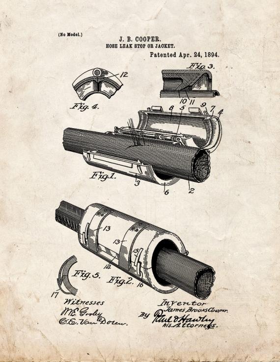 Hose Leak Tool Patent Print