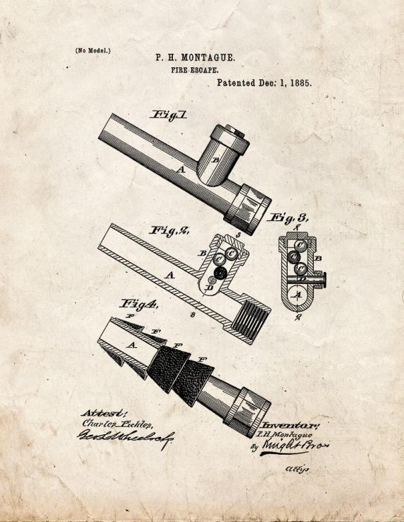 Fire Escape Patent Print