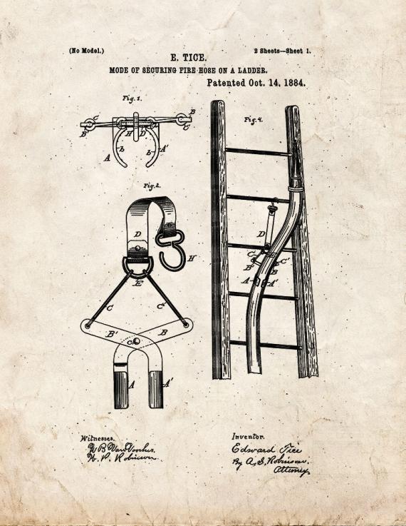 Fire Hose Tool Patent Print