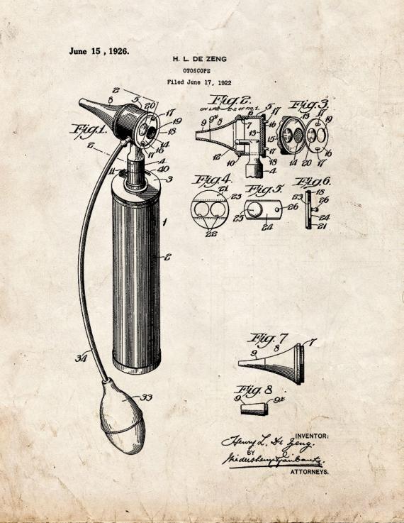 Otoscope Patent Print