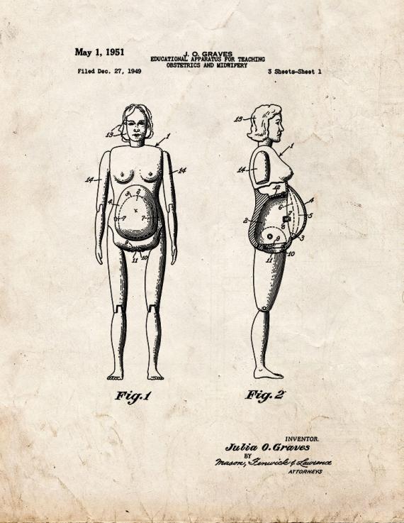 Educational Apparatus for Teaching Obstetrics and Midwifery Patent Print