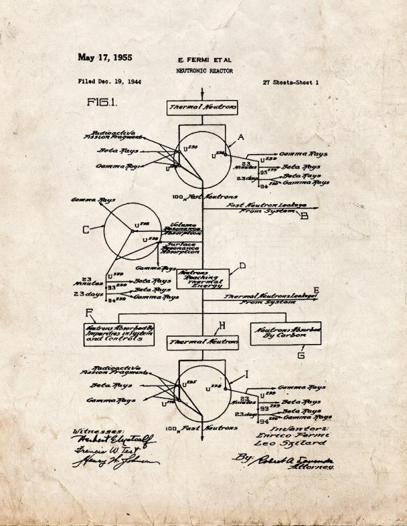 Neutronic Reactor Patent Print