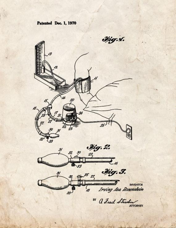 Blood Pressure Cuff Patent Print