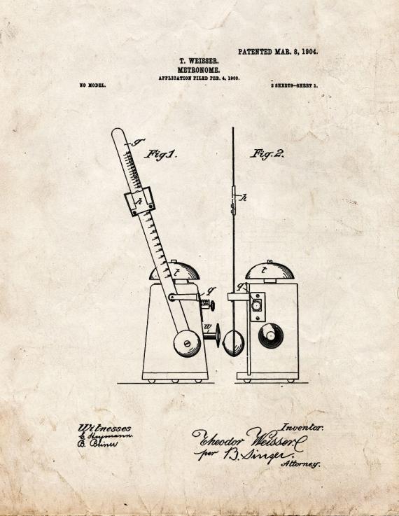 Metronome Patent Print