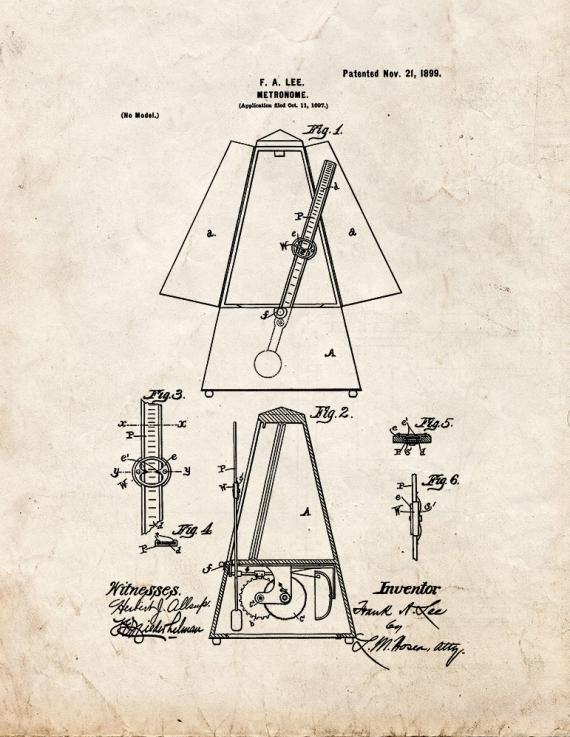 Metronome Patent Print