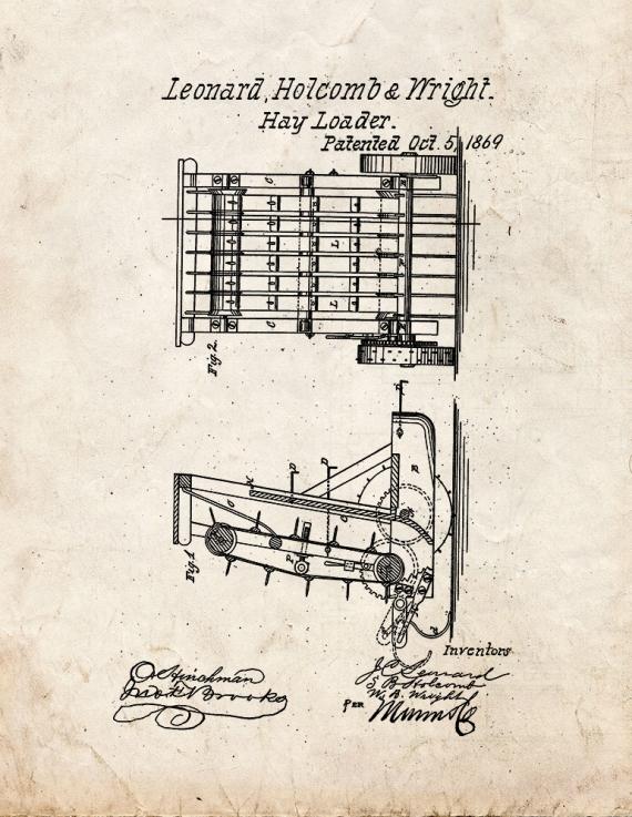 Hay Loader Patent Print