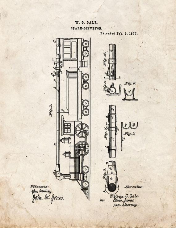 Spark Conveyers Patent Print