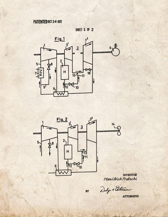 Load Control for Gas Turbine Plant Patent Print