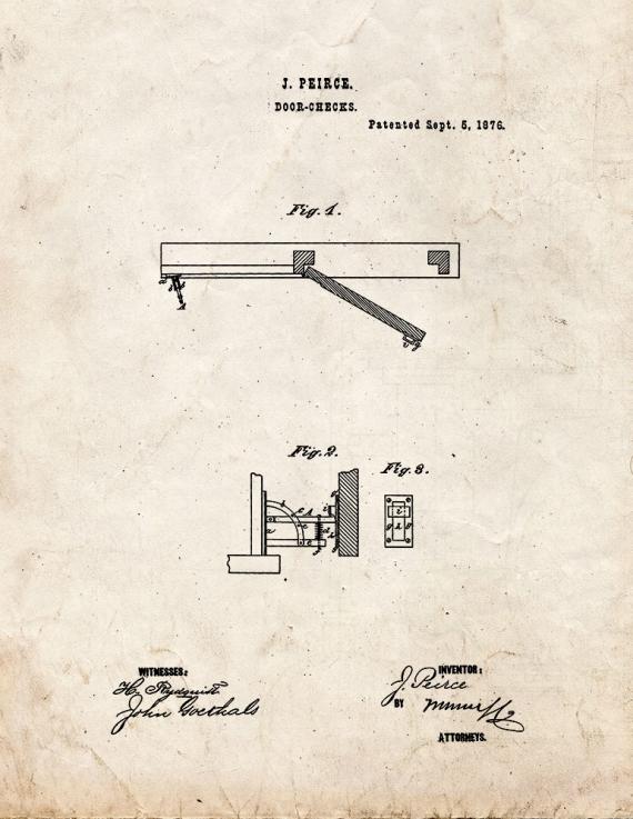 Door Checks Patent Print