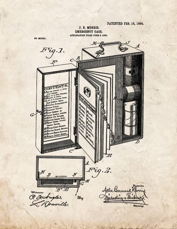 Emergency Kit Patent Print