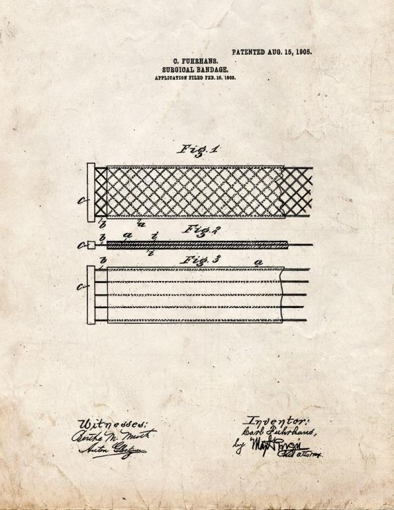 Surgical Bandage Patent Print