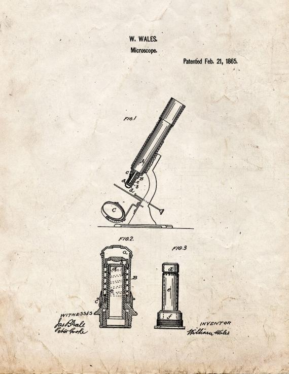 Microscope Patent Print