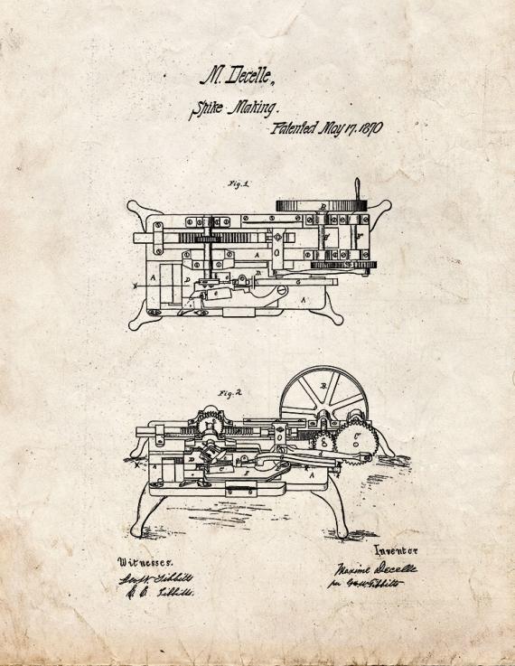 Rivet Machine Patent Print