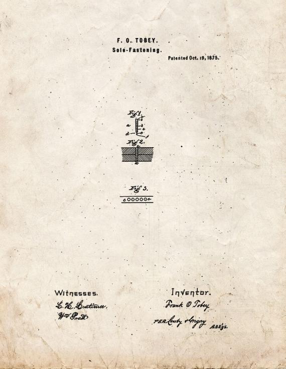 Sole Fastenings Patent Print