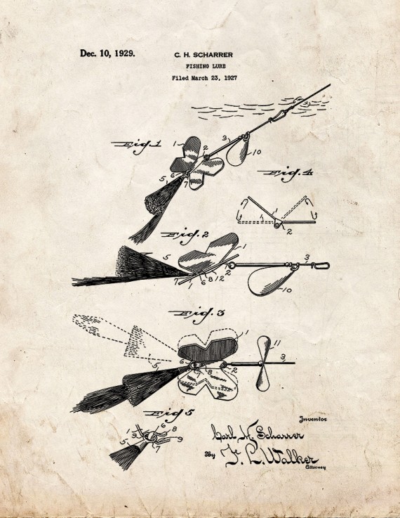 Fishing Lure Patent Print