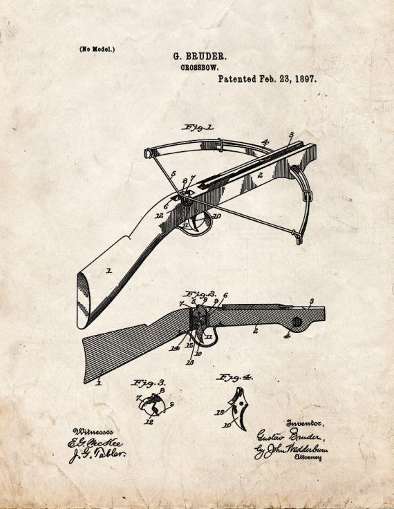 Crossbow Patent Print