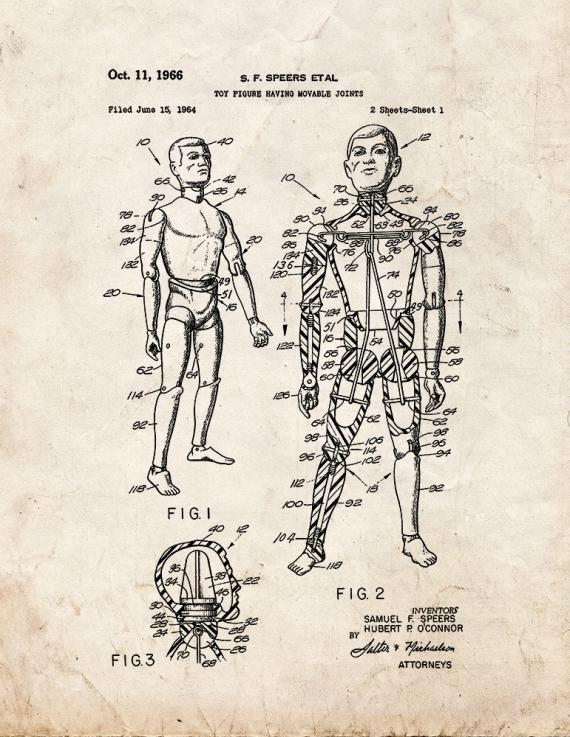 GI Joe Patent Print