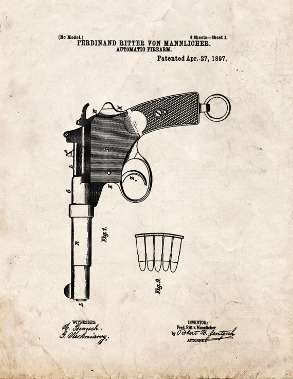 Automatic Firearm Patent Print