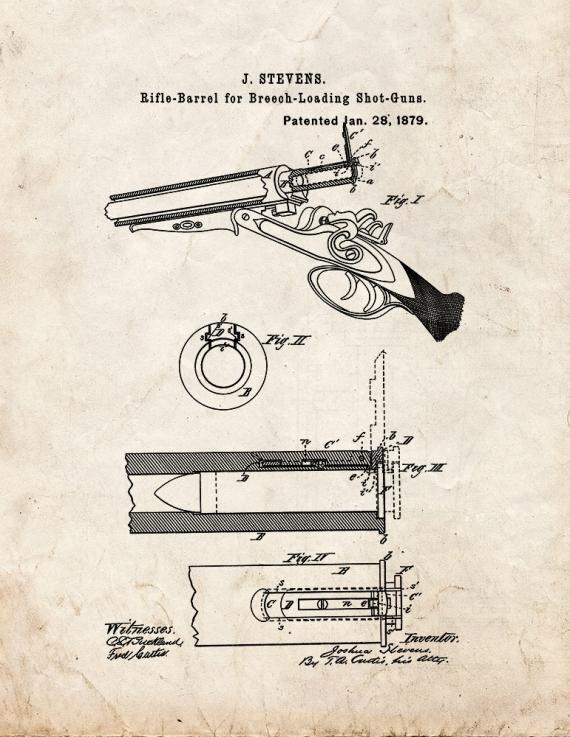 Rifle Barreled Shotgun Patent Print