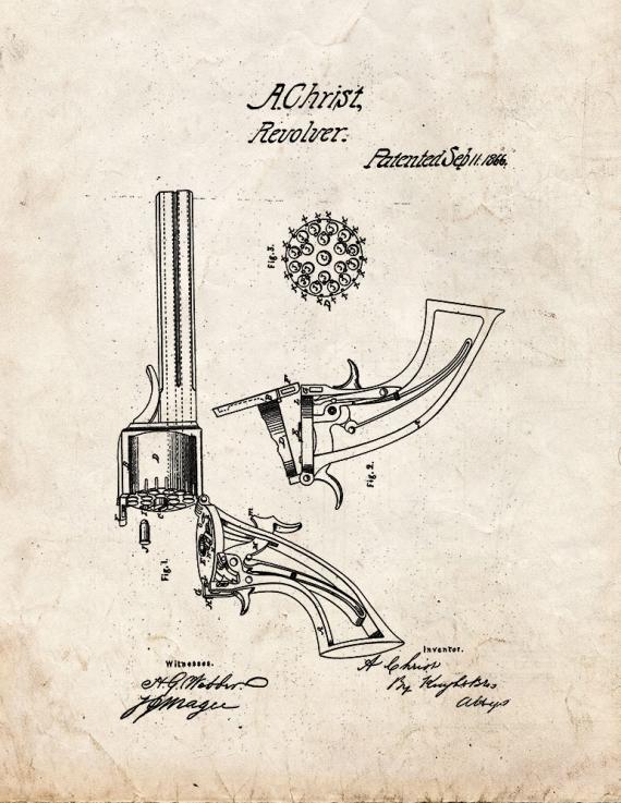 Revolver Patent Print