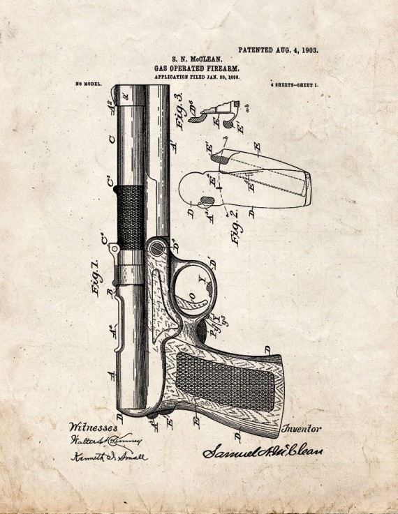 Gas-operated Firearm Patent Print