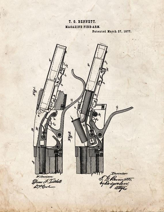 Rifle Patent Print