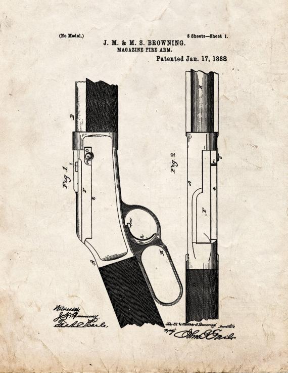 Rifle Patent Print