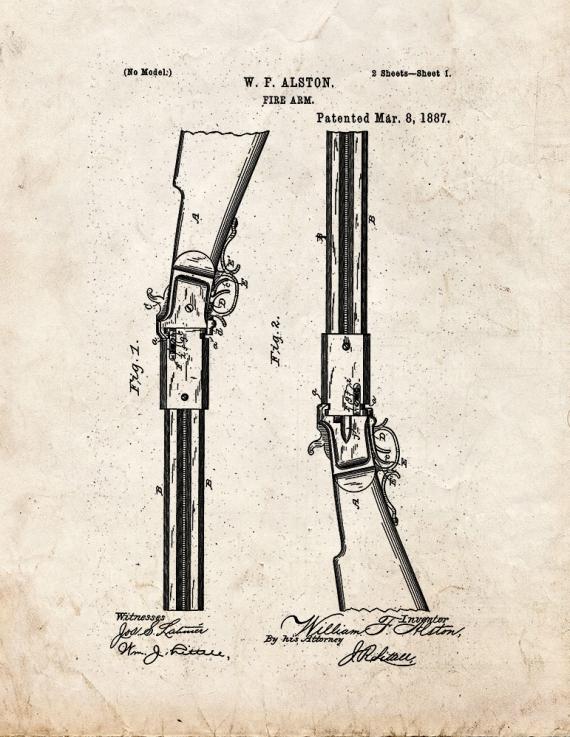 Rifle Patent Print