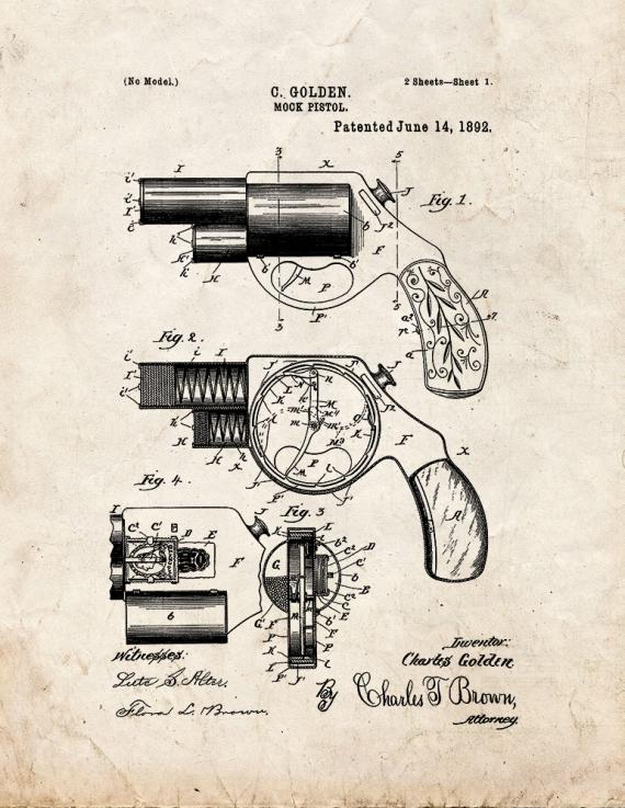 Mock Pistol Patent Print