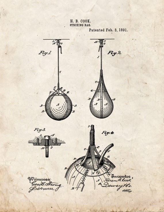 Striking-Bag Patent Print